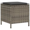 Ensemble de canapé de jardin 4 pcs avec coussins gris résine tressée 649215649215