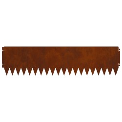 Bordure de Pelouse 20 pcs 103 x 25 cm Acier Rouillé 649216649216