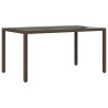 Ensemble de bistro de jardin 5 pcs coussins marron poly rotin 649232649232