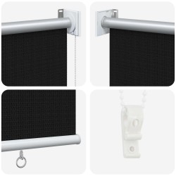 Store enrouleur extérieur à 90% de blocage UV Noir 80 x 140 cm 649237649237