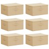 Boîte de rangement 6 pcs Crème 50 x 30 x 25 cm Tissu intissé 649241649241