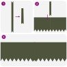 Bordure de Pelouse 50 pcs Vert olive 100 x 0,05 x 30 cm 649242649242