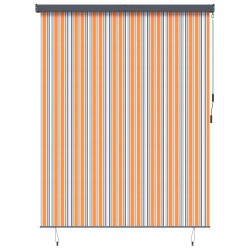 Store enrouleur Jaune et Bleu 200 x 250 cm Tissu et Aluminium 649245649245