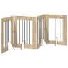Porte de chien pliable avec supports 4 pcs Chêne Sonoma 241 cm 649259649259