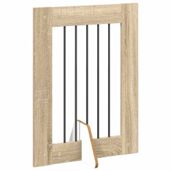 Porte de chien pliable avec supports 4 pcs Chêne Sonoma 241 cm 649259649259