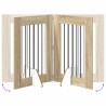 Porte de chien pliable avec supports 4 pcs Chêne Sonoma 241 cm 649259649259