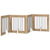 Porte de chien pliable avec supports 4 pcs Chêne artisanal 649261649261