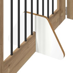 Porte de chien pliable avec supports 4 pcs Chêne artisanal 649261649261