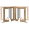 Porte de chien pliable avec supports 4 pcs Chêne artisanal 649261649261