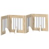 Porte de chien pliable avec supports 4 pcs Chêne Sonoma 241 cm 649262649262