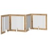 Porte de chien pliable avec supports 4 pcs Chêne artisanal 649264649264