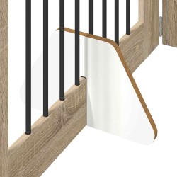 Porte de chien pliable avec supports 4 pcs Chêne Sonoma 321 cm 649265649265