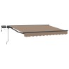 Cadre de store manuel avec LEDs Taupe 4,5 × 3 m 649274649274