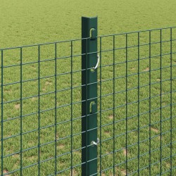 Clôture en fil soudé avec poteaux 50 x 1,2 m Vert Maille 649275649275