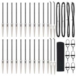 Clôture en fil soudé avec pointes 50 x 0,4 m Gris Maille 649294649294