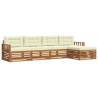 Ensemble de canapés d'extérieur 5 pcs Naturel et Crème 649297649297