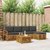 Ensemble de canapés d'extérieur 6 pcs Naturel et Anthracite 649299649299