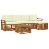 Ensemble de canapés d'extérieur 6 pcs Naturel et Crème 649304649304
