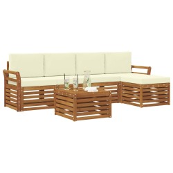 Ensemble de canapés d'extérieur 6 pcs Naturel et Crème 649304649304