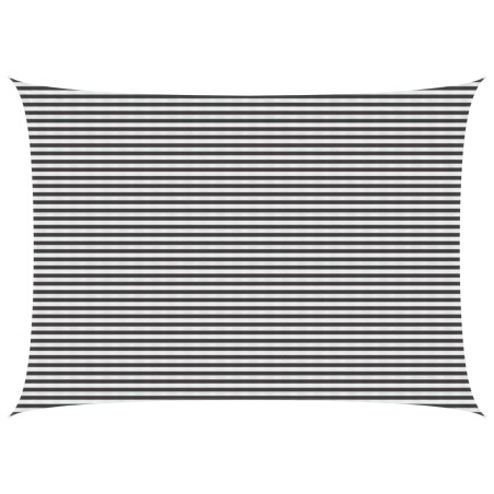 Voile d'ombre Anthracite et blanc 5 x 7 m HDPE 649305649305