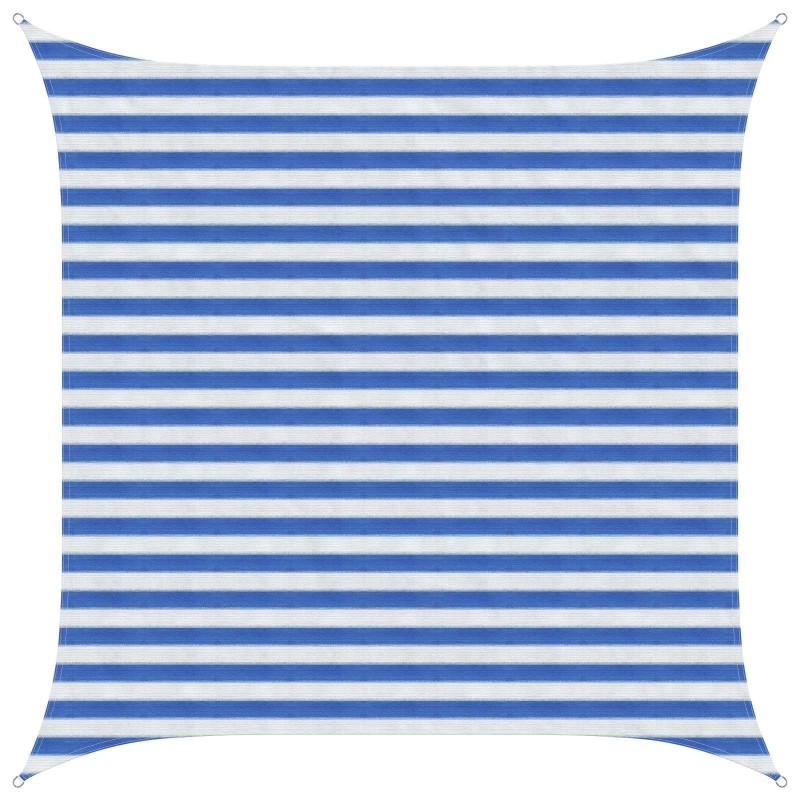 Voile d'ombre Bleu et Blanc 2,5 x 2,5 m HDPE 649306649306