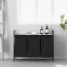 Panier à linge 3 compartiments avec étagère Gris Sonoma 649307649307