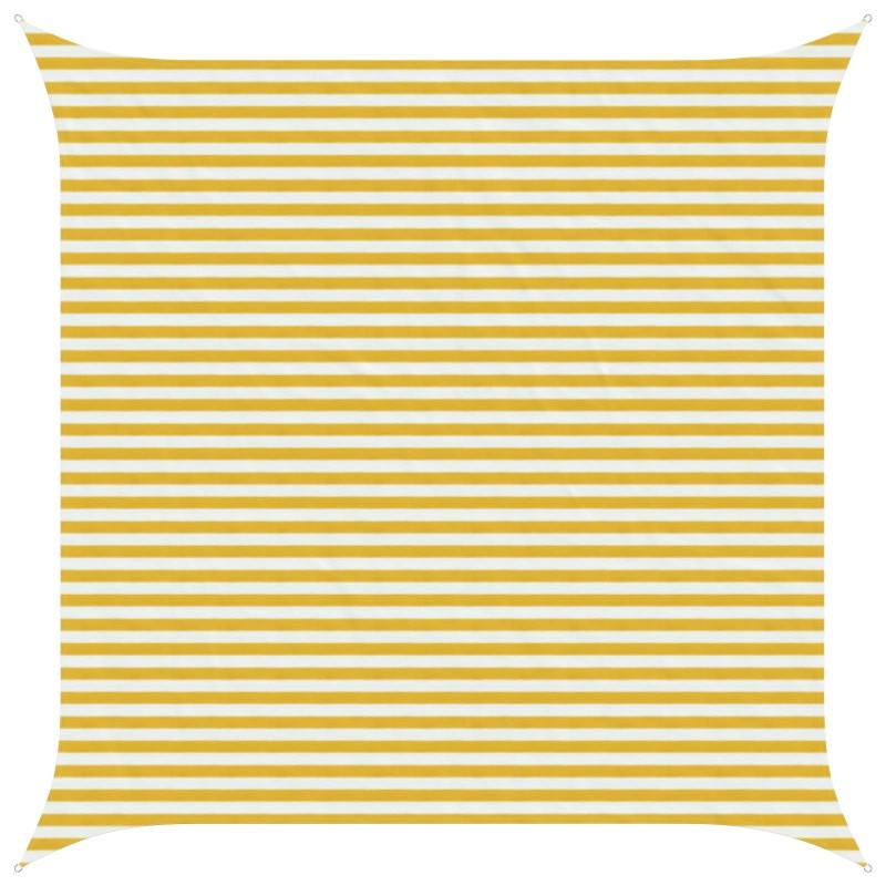 Voile d'ombre Jaune et blanc 4 x 4 m HDPE 649308649308