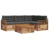 Ensemble de canapés d'extérieur 5 pcs Naturel et Anthracite 649309649309