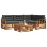 Ensemble de canapés d'extérieur 5 pcs Naturel et Anthracite 649309649309