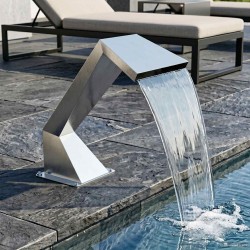 Chute d'eau de Piscine Acier inoxydable 63,5 x 29 x 51 cm 649319649319