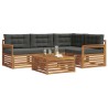 Ensemble de canapés d'extérieur 5 pcs Naturel et Anthracite 649320649320