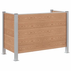 Clôture de poubelle Marron 161 x 85 x 115 cm Aluminium et WPC 649326649326