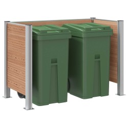 Clôture de poubelle Marron 161 x 85 x 115 cm Aluminium et WPC 649326649326