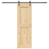 Porte coulissante NARVIK Naturel et noir 70 x 210 cm (213,5 cm) 649331649331