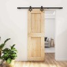Porte coulissante Naturel et noir 70 x 210 cm 649335649335