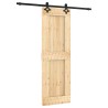 Porte coulissante Naturel et noir 70 x 210 cm 649335649335