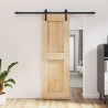 Porte coulissante Naturel et noir 70 x 210 cm 649336649336