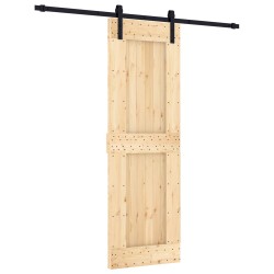 Porte coulissante Naturel et noir 70 x 210 cm 649336649336