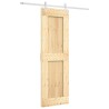 Porte coulissante Naturel et Blanc 70 x 210 cm 649348649348