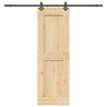 Porte coulissante NARVIK Naturel et noir 70 x 210 cm (213,5 cm) 649349649349