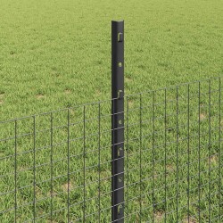 Clôture en fil soudé avec poteaux 50 x 0,5 m Gris Maille 649355649355