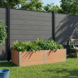 Jardinière surélevée Marron 200 x 100 x 54 cm 649360649360
