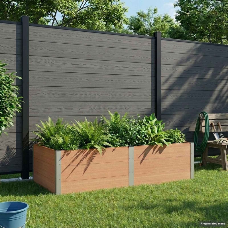 Jardinière surélevée Marron 200 x 100 x 54 cm 649360649360