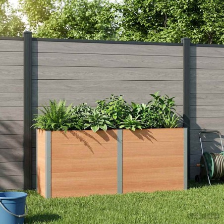 Jardinière surélevée Marron 200 x 50 x 91 cm 649362649362