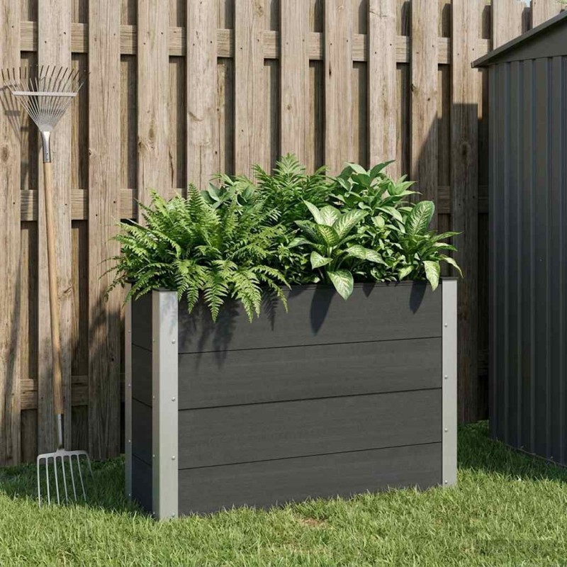 Jardinière surélevée Noir 100 x 30 x 72 cm 649365649365