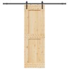 Porte coulissante NARVIK Naturel et noir 70 x 210 cm (213,5 cm) 649367649367