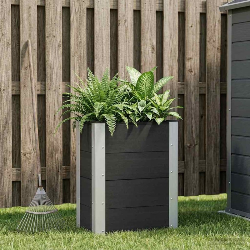 Jardinière surélevée Noir 50 x 30 x 72 cm 649368649368