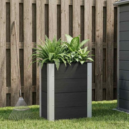 Jardinière surélevée Noir 50 x 30 x 72 cm 649368649368