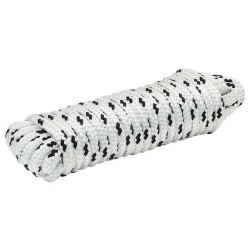 Corde de bateau 15 m 1.2 Blanc et noir Polyester 649369649369