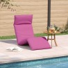 Transat pliant rose 175 x 54 x 8,5 cm tissu Oxford 649413649413